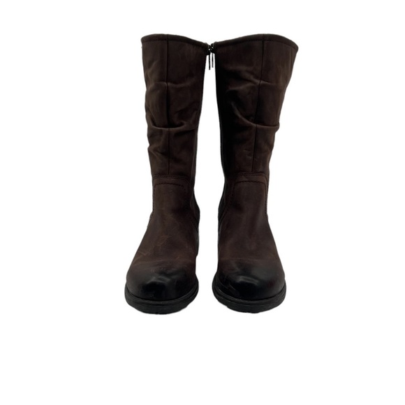 NWT Clarks Women's Brown Leather Mani Juniper Side Zip Boots Size 7M - Picture 3 of 16